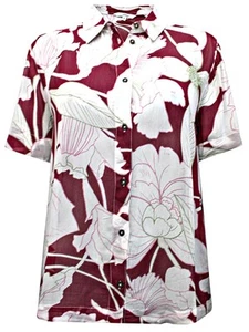 NEW EX-NEXT PINK/BURGUNDY MIX FLORAL VISCOSE FLOATY BLOUSE TOP🌺8 10 14 18 20** - Picture 1 of 4
