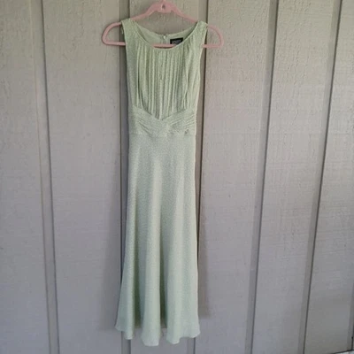 Adrianna Papell Polka Dot Silk Midi Dress Size 6 Women Feminine Wedding Guest - Image 1 of 4