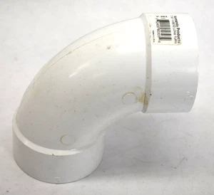 Tubo de PVC largo giro codo 90 grados buje x buje 3" 36-255 - Imagen 1 de 4