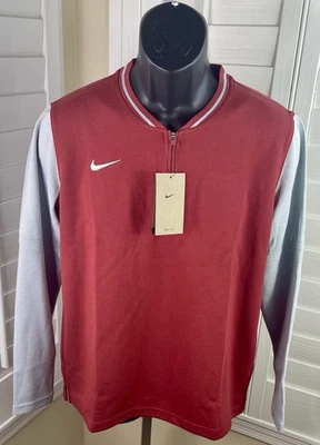 Nike Dri-Fit 1/4 Zip Cardinal Red Pullover Top FJ9572-613 Women’s Large, NWT $85 - Image 1 of 4