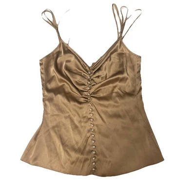 Trina Turk Silk Blend Button Front Cami Top Size P - Image 1 of 4