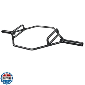 Fitvids Olympic 2-Inch Hex Weight Lifting Trap Bar with Long and  - Picture 1 of 5