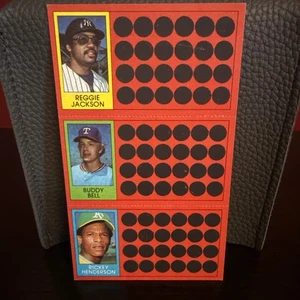 1981 Topps Baseball Scratch-Off Reggie Jackson Buddy Bell Rickey Henderson HOF - Bild 1 von 7
