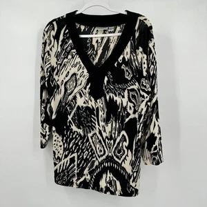Chicos Travelers Womens Tunic Top Size 3 US XL Slinky Abstract Print Office - Picture 1 of 8