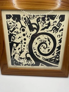 Tornado Black Spirals- original Print by John E. Watson matted Numbered/signed - Picture 1 of 6