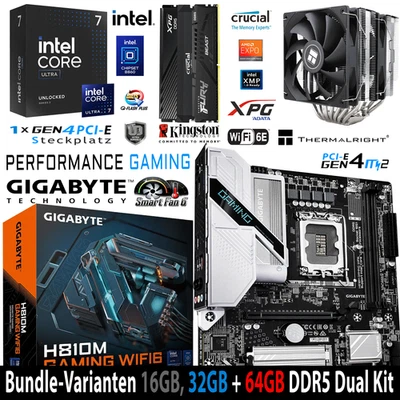 PC Bundle Intel i7 265K Ultra Gigabyte H810M Gaming Wifi mit 16, 32 oder 64GB - Bild 1 von 4