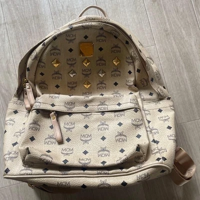 [Deberes de importación incluidos] Mochila MCM Beige Usada con Signos de Desgaste Foto 1 de 4
