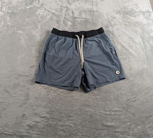 Vuori Kore Shorts Herren mittelblau gefüttert Sport Training Kordelzug Streifen - Bild 1 von 12
