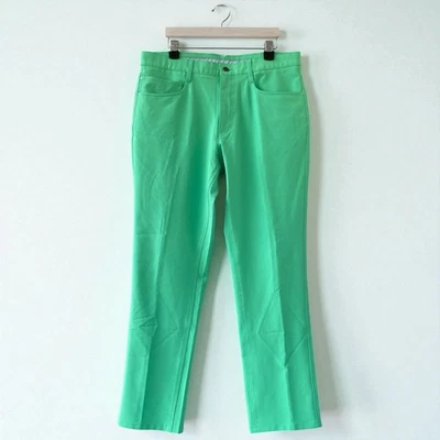 Footjoy Golf Pants Green 5 Pocket Polyester Athletic Fit Mens Size 34x30 - Image 1 of 4