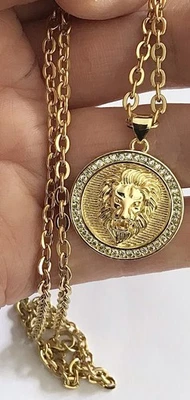 Medusa Löwenkopf Halskette Modern Style Unisex 316L Edelstahl + Zirkonia🎀 - Bild 1 von 4