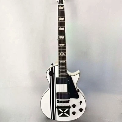 esp James Hetfield Iron Cross White Electric Guitar Black Pickguard Fixed Bridge - Image 1 of 4