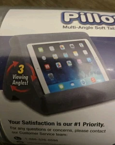 Ontel Pillow Pad Tablet Stand - Multi-Angle - Soft - Blue New Black - Picture 1 of 3