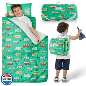 Safotad Kleinkind Nickerchen Matte mit Kissen und Decke, 54"x33" Tragbar Roll-Up Des - Bild 1 von 5