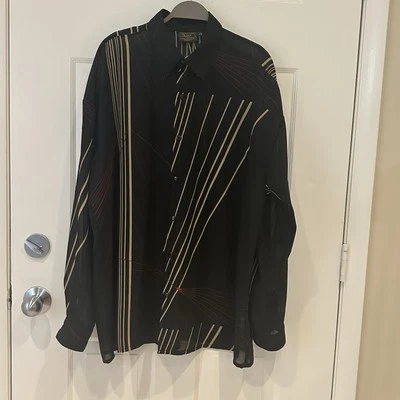 Monzini Collection Men’s 2X Sheer Button up Shirt Made in USA. - Image 1 of 4