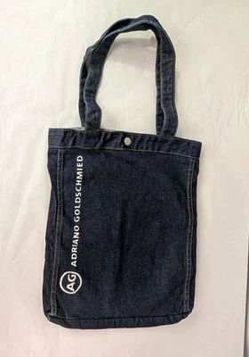 Bolso de Mano Adriano Goldschmied Denim Lavado Oscuro Jean Cierre de Botones a Presión  Foto 1 de 4