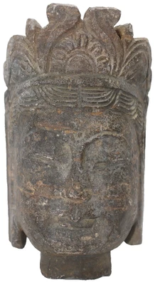 Busto de piedra tallado a mano Guanyin chino vintage Foto 1 de 4
