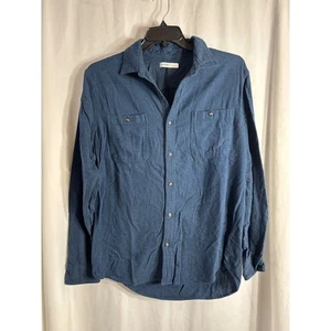 Camicia SONOMA Goods for Life blu manica lunga con bottoni taglia L misto cotone - Foto 1 di 4