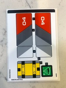 LEGO STICKER SHEET for 76974 Brick-Built Mosasaurus Boat Mission, New & Genuine! - Picture 1 of 1