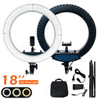 18 LED Ring Light Kit with Stand Dimmable 6000K For Makeup Phone Camera Youtube