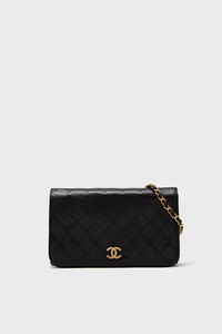 Authentic CHANEL vintage single flap lambskin leather bag 24k gold hardware - Picture 1 of 22