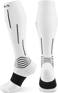 🆕 Calcetines de compresión unisex NEENCA hasta la pantorrilla - blancos, talla XL 🆓 ¡¡ENVÍO!!! - Imagen 1 de 6
