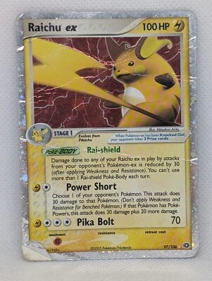 Raichu ex 97/106 Emerald Holo Rare Pokemon TCG Nintendo Pikachu - Image 1 of 2