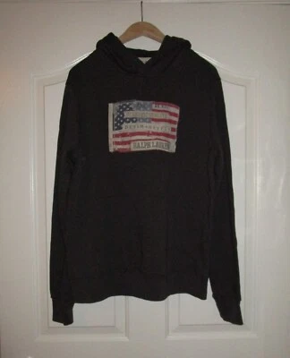 ¡NUEVO CON ETIQUETAS! Denim & Supply Ralph Lauren Hombres Bandera Andrajosa Sudadera con Capucha EE. UU. Americana Foto 1 de 3