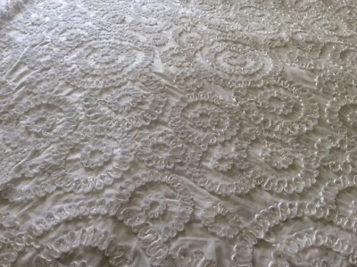 Lush Decor White Ruffle Flower Polyester Shower Curtain, 72" x 72" - Image 1 of 4