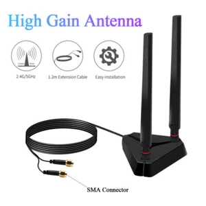 Adaptador de tarjeta inalámbrica de escritorio antenas WiFi de doble banda para Intel 9260 AX200 AX210 - Imagen 1 de 10
