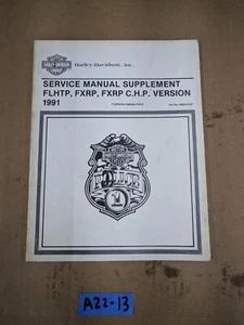 Harley-Davidson 1991 Police Models Service Manual Supplement 99483-91SP - Picture 1 of 4