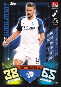 Match Attax Bundesliga 2019/20 - Tom Weilandt - VfL Bochum - No. 342