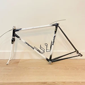 Ken Legge Vintage Road Bike Frame Set 53cm Hand Built 700c Retro Black White - Picture 1 of 11