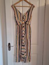 Warehouse Women's Midi Multicoloured Summer Dress UK 8