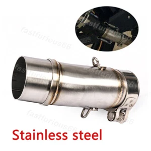 Exhaust Mid Pipe For Kawasaki Ninja 500 Z400 Z250 2017-2025 Slip On 51mm Muffler - Picture 1 of 6