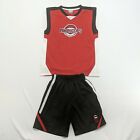 Boys Nike Hoops Athletic Shorts And Jersey Tank 2-Piece Set Red And Black - Sz 6