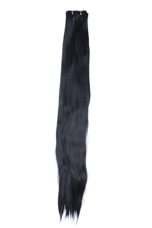 WIG ME UP Tresse Kunsthaar-Tressen 75 cm lang 250 cm breit hitzebeständig Cosplay schwarz