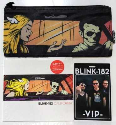 Blink-182 California CD Zippered Pouch & VIP Badge Foto 1 de 3