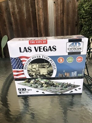 4D Cityscape Time Puzzle, Las Vegas with Glow In the Dark Streets (New Sealed) - Image 1 of 4