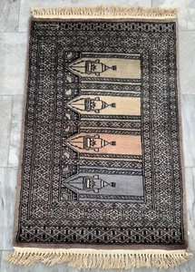 Alfombra tejida a mano afgana vintage 2x3 alfombra medallón boho dormitorio decoración del hogar alfombra - Imagen 1 de 7