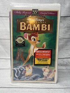 Vintage BAMBI Walt Disney Masterpiece VHS Tape Clamshell Case SEALED - Picture 1 of 4