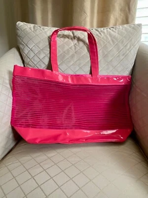 New Nordstrom Pink Beach Summer Shopping Large Tote Shopper Bag - Image 1 of 4
