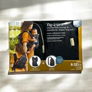 NEW Infantino Flip 4-In-1 Convertible Carrier & Crossbody Diaper Bag Set - Picture 1 of 2