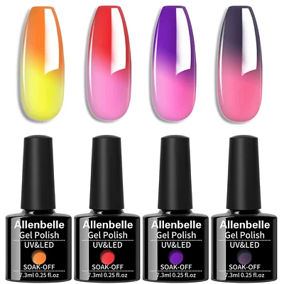 UV Nagellack Thermo Set 4 Farben Mit Geschenkbox,Gel Nagellack Farbwechsel Shell - Bild 1 von 4