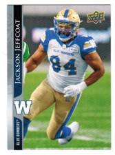 2021 Upper Deck CFL Blank Back Parallel Jackson Jeffcoat Winnipeg Blue Bombers