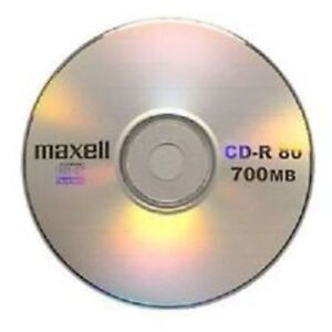 Maxell CD-R 52x 700MB Blank CDs 10 pack sleeved Media Disks