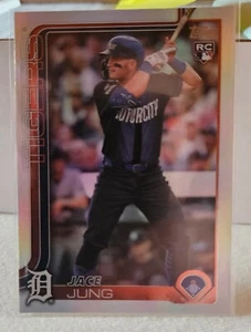 2025 Topps Series 1 Jace Jung Rainbow Foil RC #80 Tigers Rookie SP Grand Slam Wa - Picture 1 of 2
