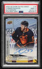 2020-21 Upper Deck Game Dated Moments Achievement Connor McDavid PSA 9 MINT Auto