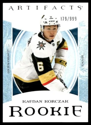 2022-23 Upper Deck Artifacts Kaedan Korczak Rookie 179/999 Vegas Golden Knights - Image 1 of 2