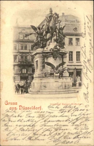 DÜSSELDORF monumento Kaiser Wilhelm, postal 1898 usado a M.-Gladbach (sello A) - Imagen 1 de 2