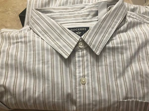 Dockers shirt for men big and tall  recycled materials 2XL  T Striped - Picture 1 of 13